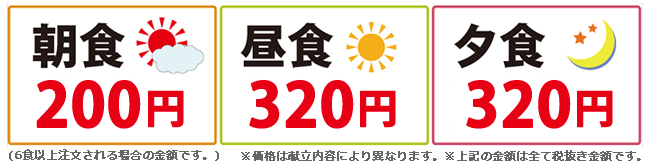 料金定額制の食事提供サービス